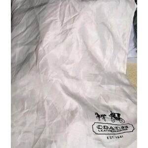 NEW COACH WHITE COTTON DUST BAG 19x 16 DRAWSTRING PROTECTIVE COVER STORAGE BAG